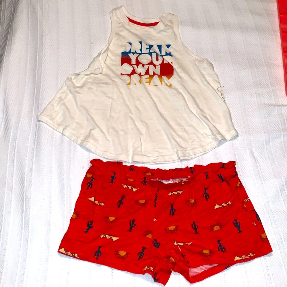 NWOT shorts and tank pajama set